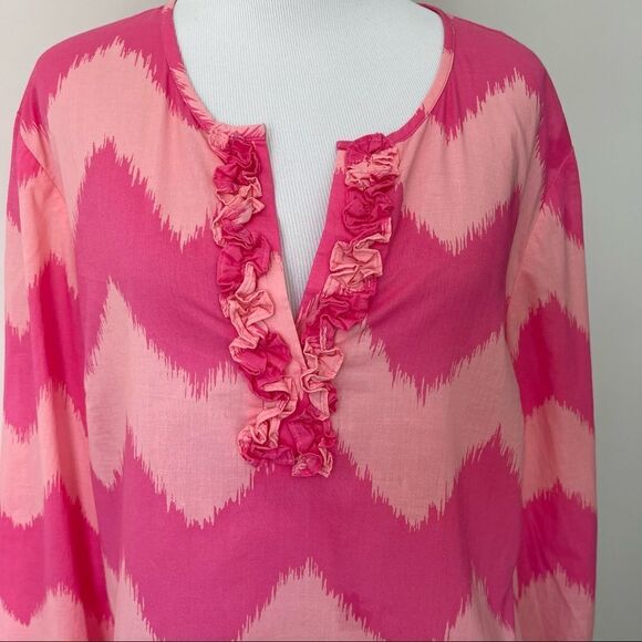 J. McLaughlin pink blouse - Picture 3 of 6